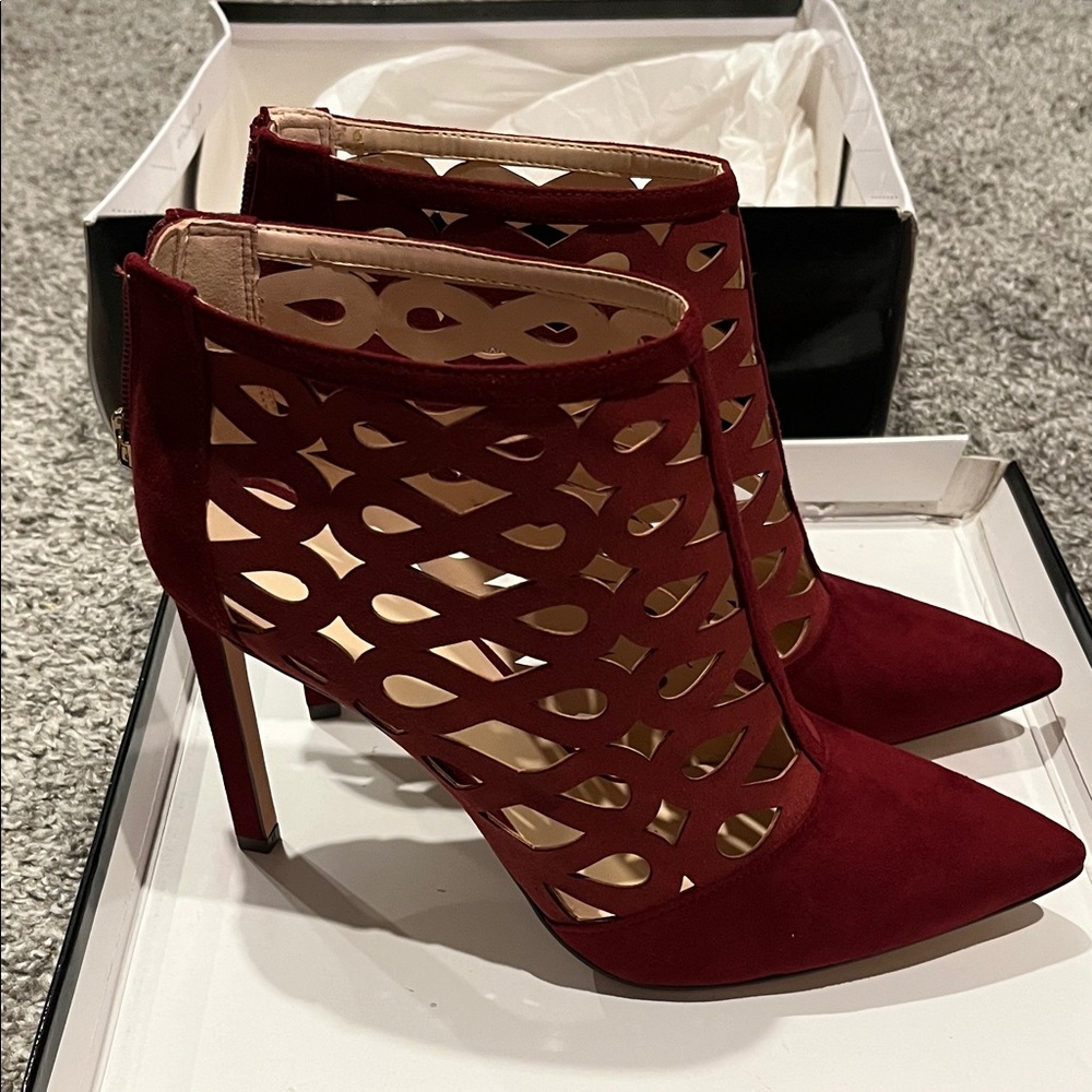 Nine West Red Cutout Heels